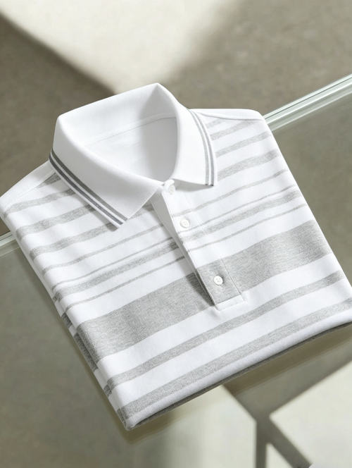 Men's Business Button-Down Short Sleeve Polo Shirt