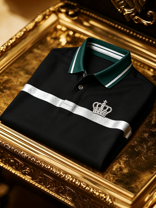 Men's Business Button-Down Short Sleeve Polo Shirt