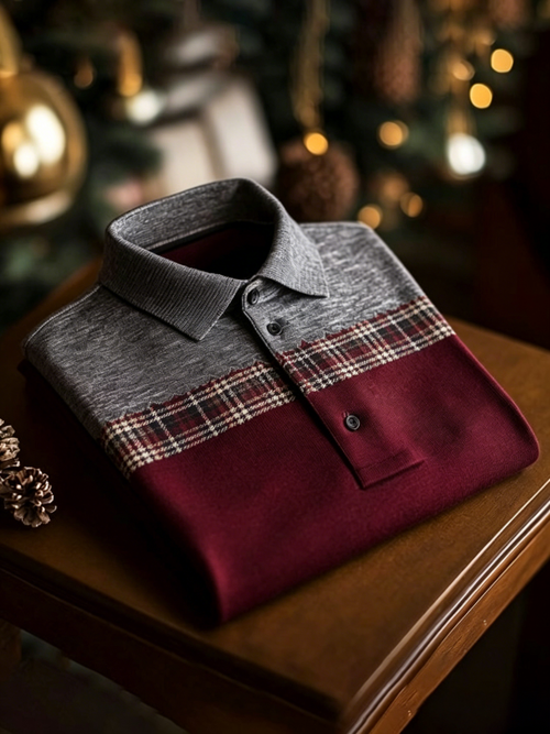 Men's Business Button-Down Short Sleeve Polo Shirt