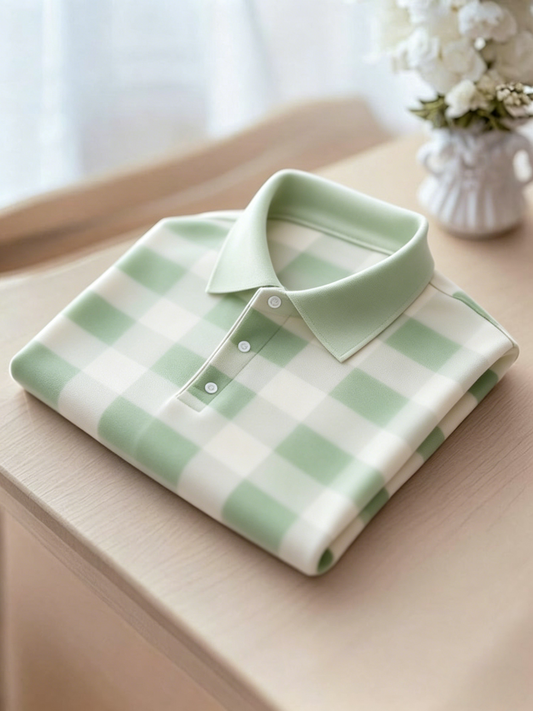 Men's Business Button-Down Short Sleeve Polo Shirt