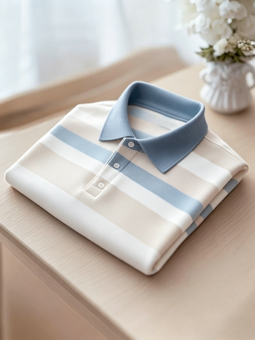 Men's Business Button-Down Short Sleeve Polo Shirt