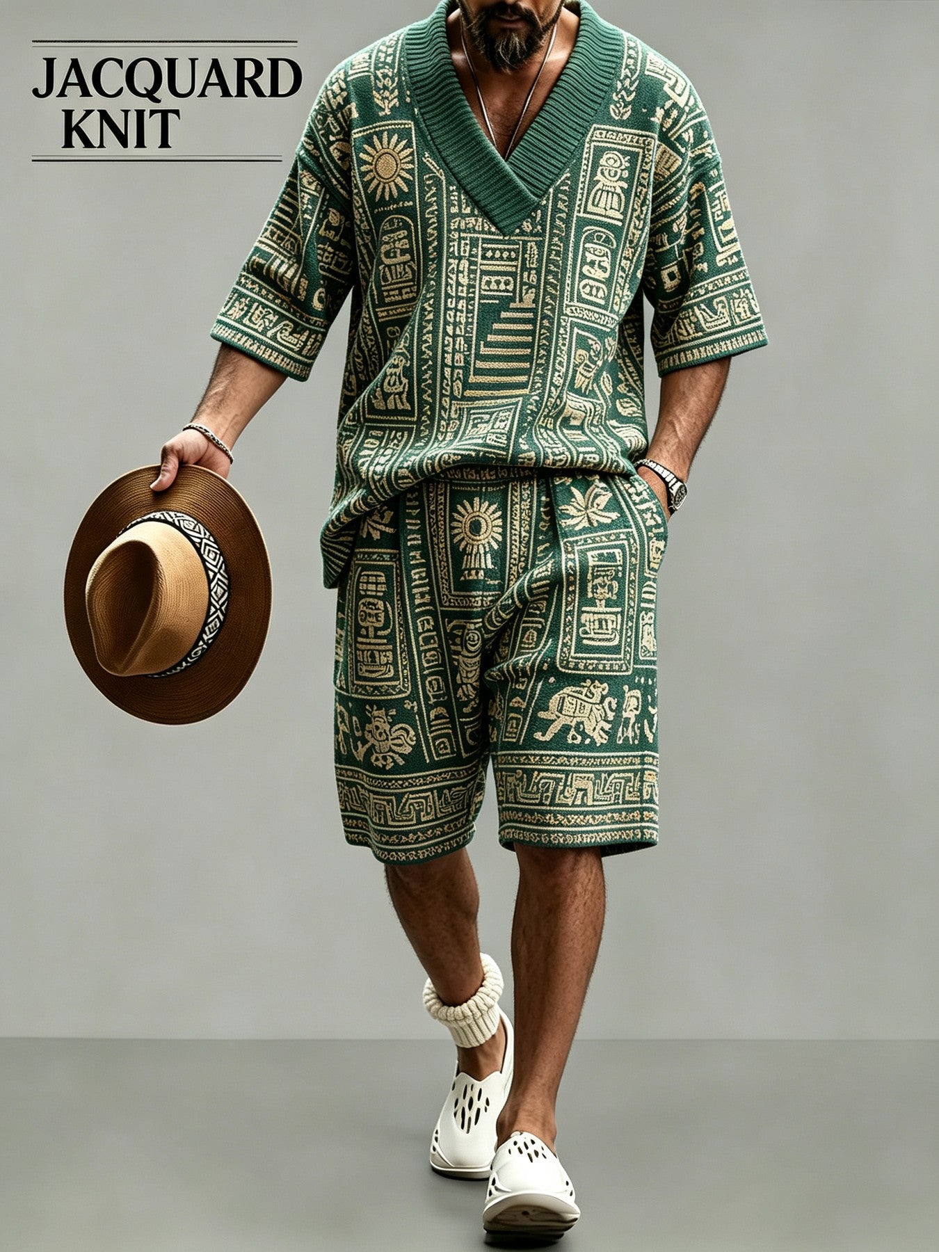 Men's Short Sleeve Shirt & Shorts Set