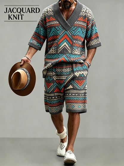 Men's Short Sleeve Shirt & Shorts Set