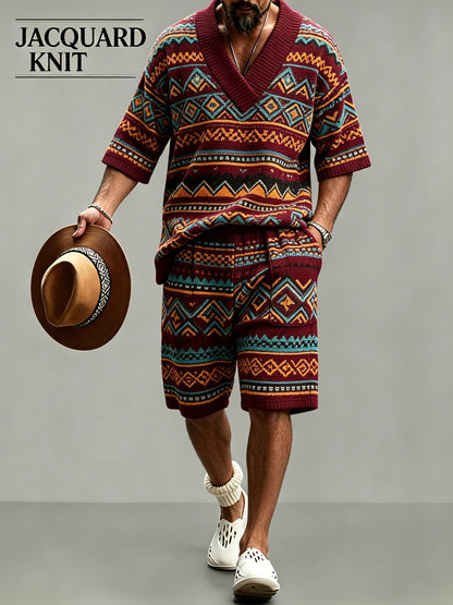 Men's Short Sleeve Shirt & Shorts Set