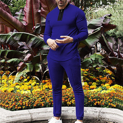 Men's Long Sleeve Casual Two-Piece Set