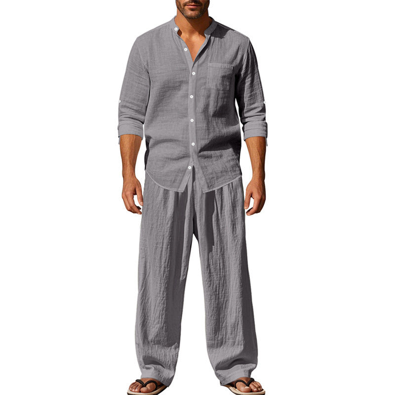 Men's Linen Shirt & Pants Set
