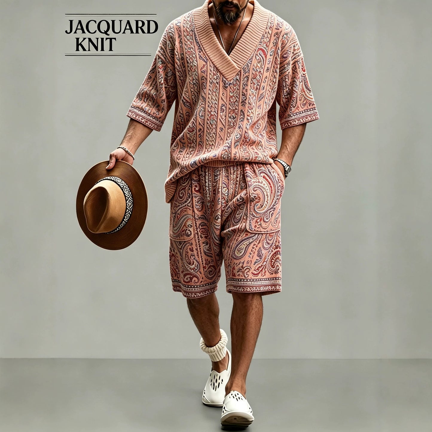 Men's Short Sleeve Shirt & Shorts Set
