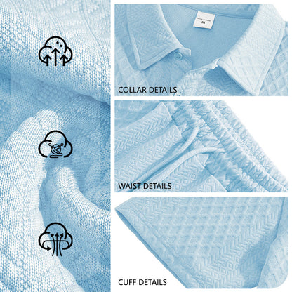 Men's Knit Short Sleeve Polo Shirt set