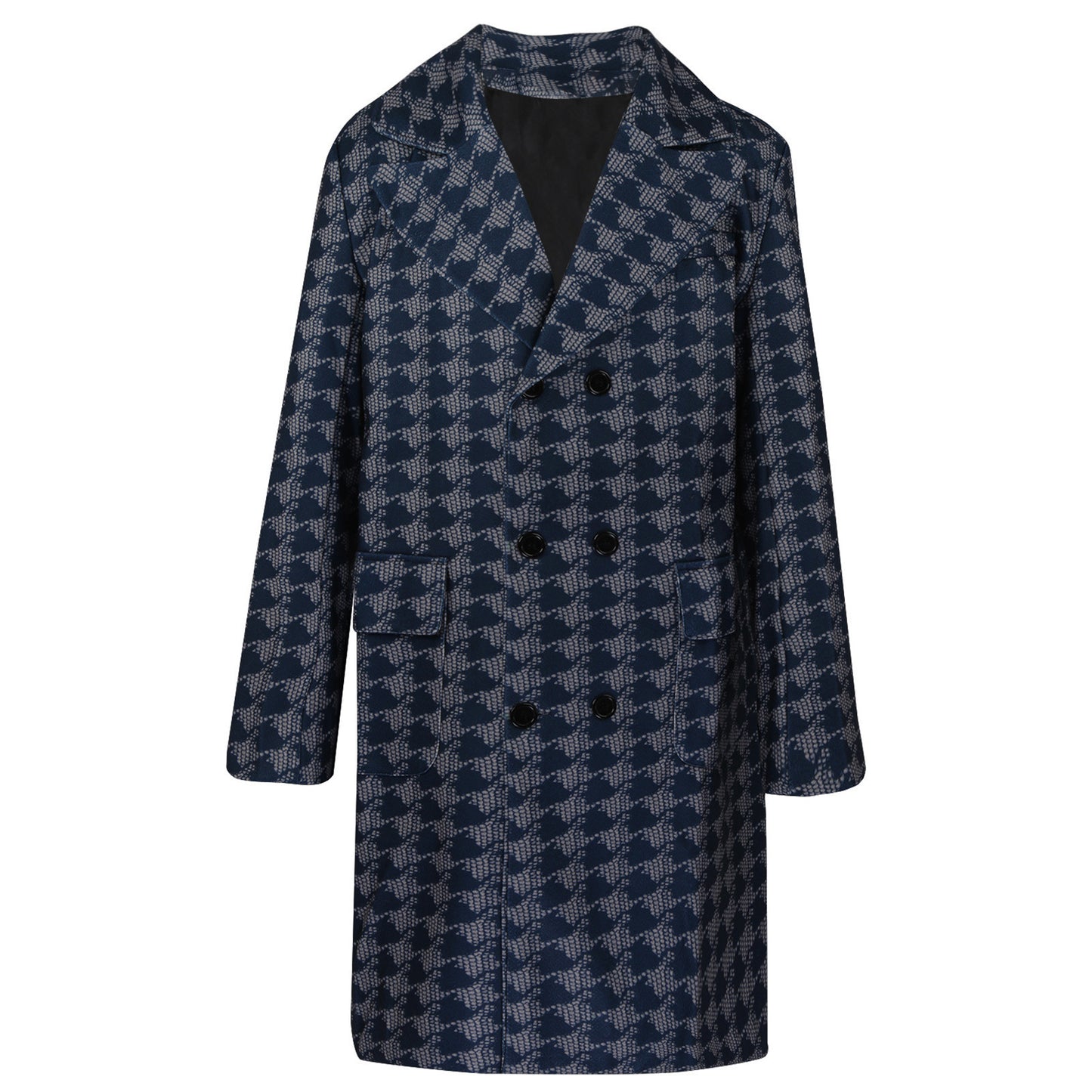 Men's Retro British Style Suit Collar Overcoat
