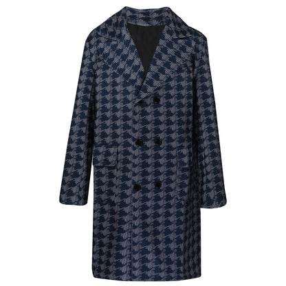 Men's Retro British Style Suit Collar Overcoat