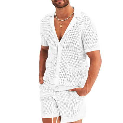 Men's Short Sleeve Shirt and Shorts Set