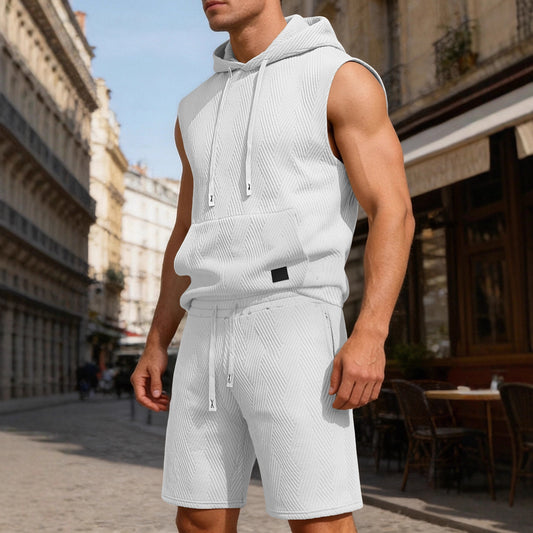 Sleeveless top and shorts two-piece set