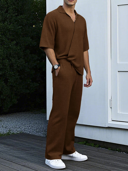 Men's Short Sleeve Shirt & Pants Set