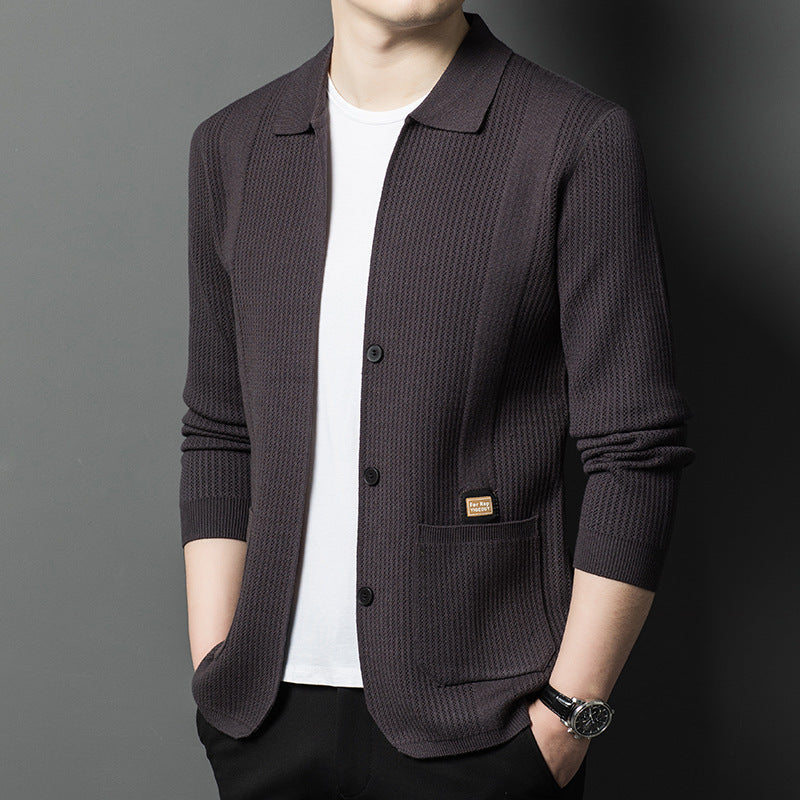 Knitted Cardigan Men's Sweater Jacket