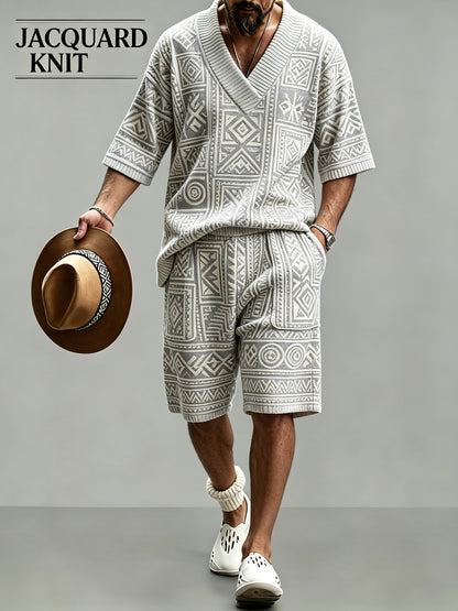 Men's Short Sleeve Shirt & Shorts Set