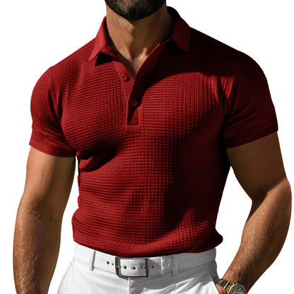 Men's Knit Short Sleeve Polo Shirt