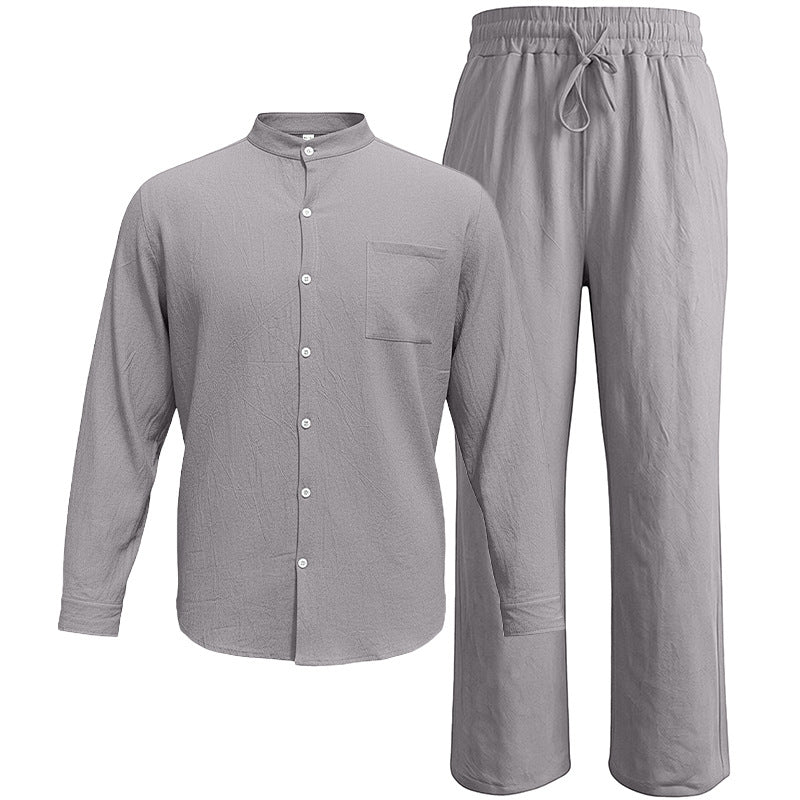 Men's Linen Shirt & Pants Set