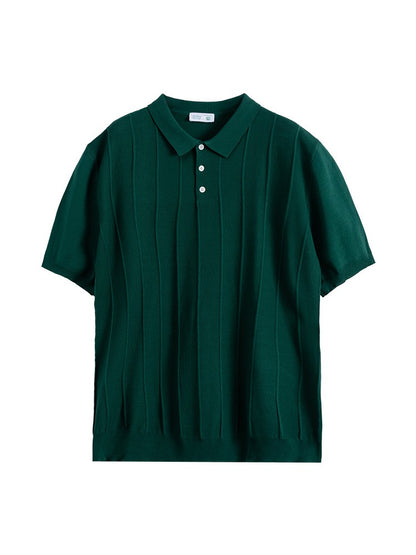 Men's Ice Silk Knitted Polo Shirt