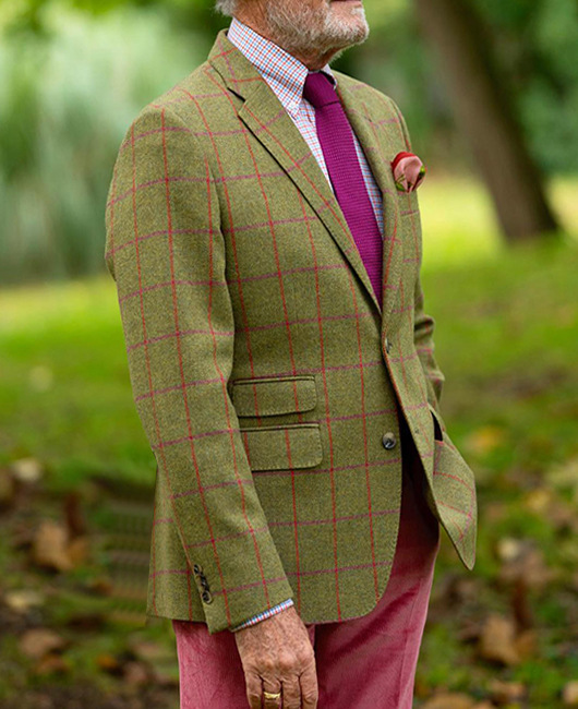 Men's Fashion Casual Two Button Large Pocket Plaid Blazer