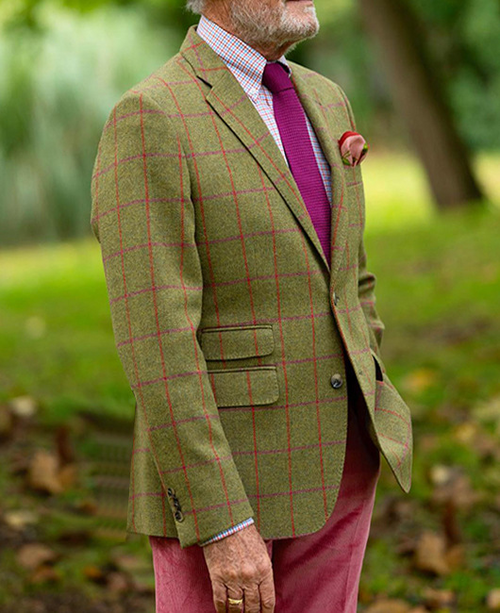 Men's Fashion Casual Two Button Large Pocket Plaid Blazer