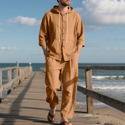 Men's Linen Shirt & Pants Set