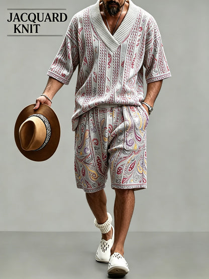 Men's Short Sleeve Shirt & Shorts Set