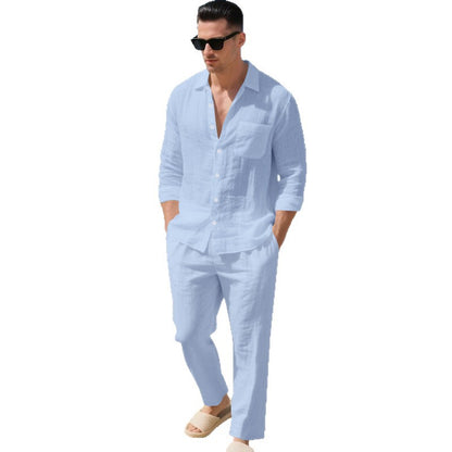Men's Linen Shirt & Pants Set