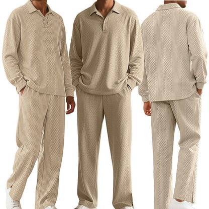 Men's Long-sleeved polo & Pants Set