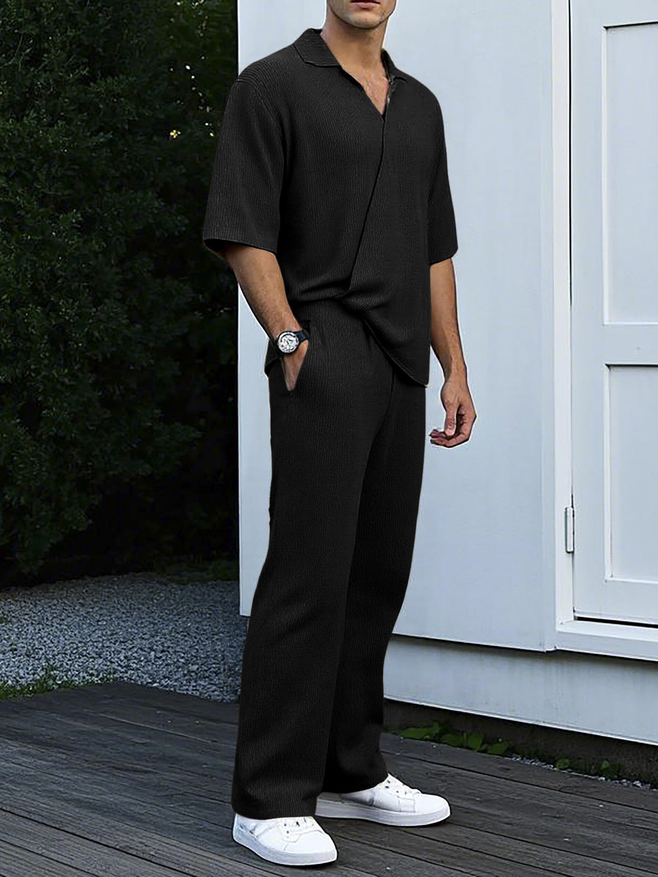 Men's Short Sleeve Shirt & Pants Set