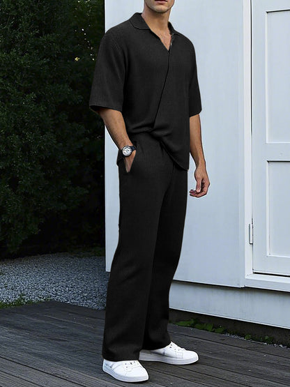 Men's Short Sleeve Shirt & Pants Set