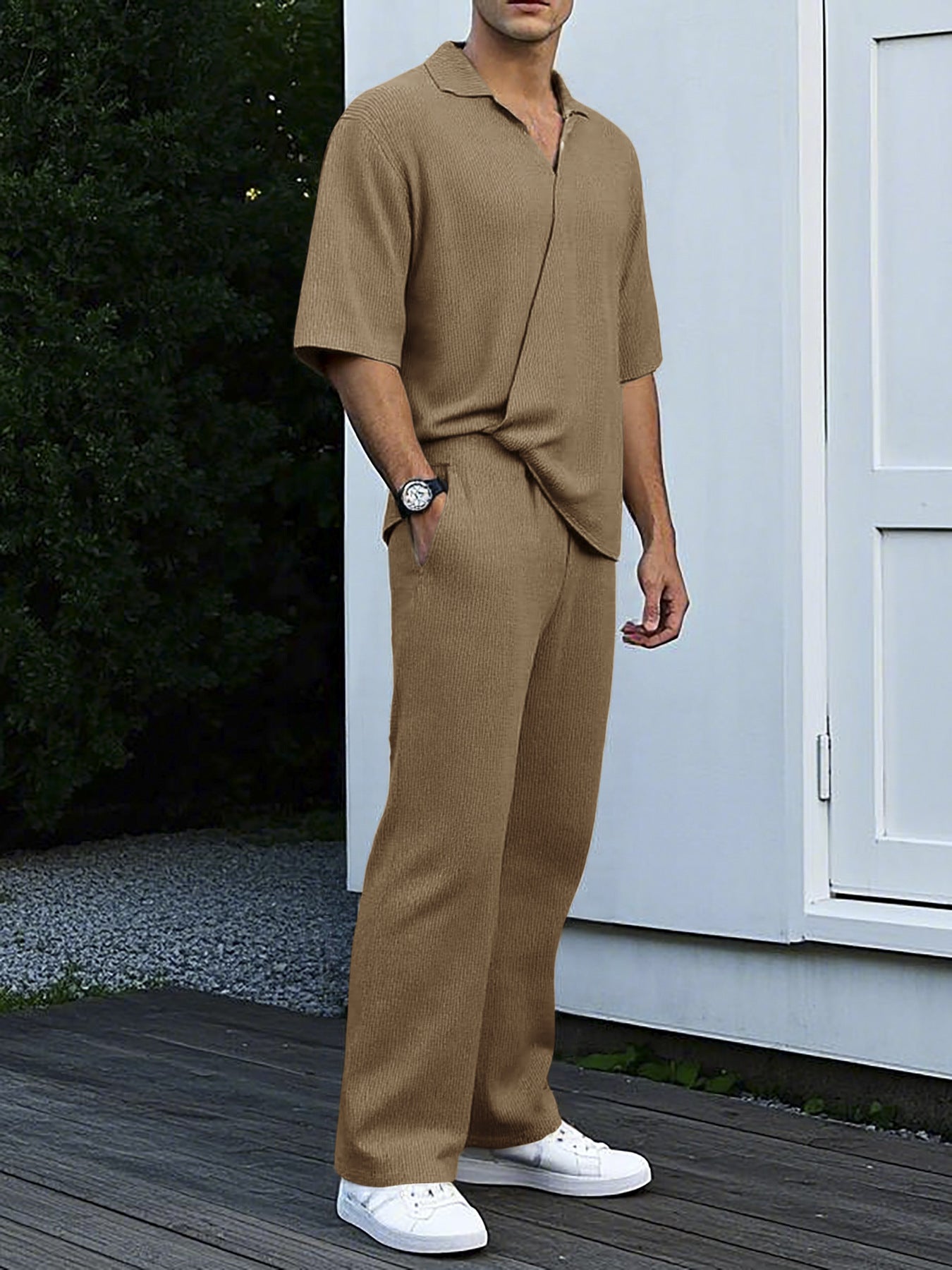 Men's Short Sleeve Shirt & Pants Set