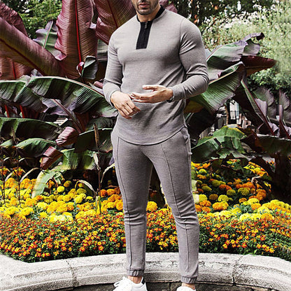 Men's Long Sleeve Casual Two-Piece Set