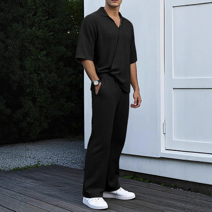 Men's Short Sleeve Shirt & Pants Set