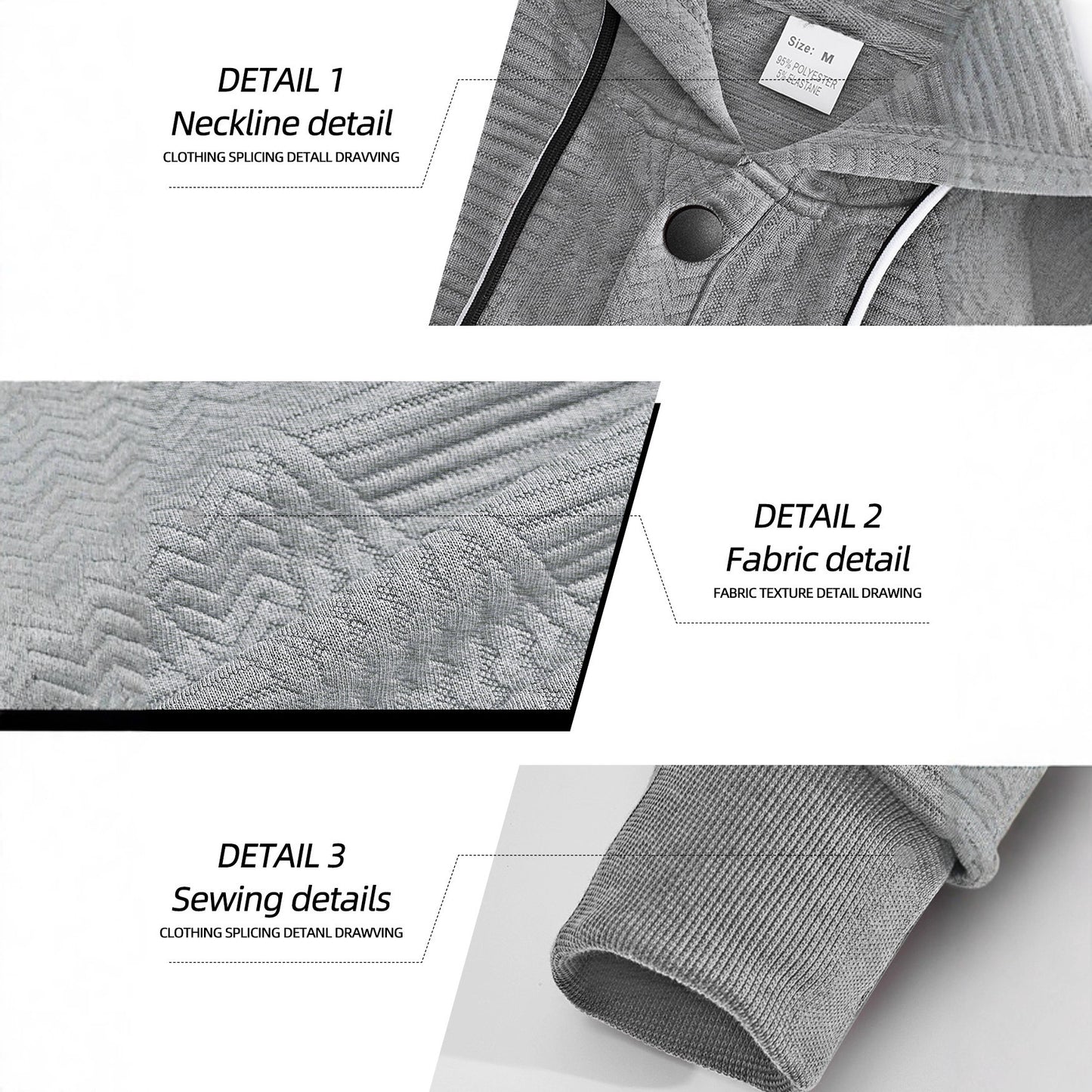 Men's pullover solid color casual sporty loose trendy long-sleeved hooded sweatshirt