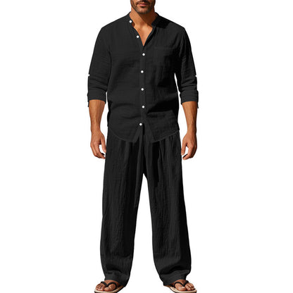 Men's Linen Shirt & Pants Set