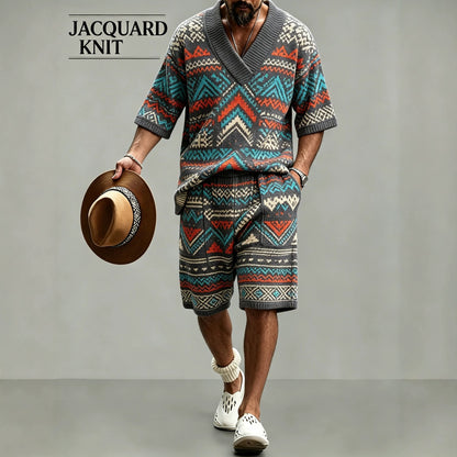 Men's Short Sleeve Shirt & Shorts Set