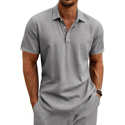 Men's Knit Short Sleeve Polo Shirt