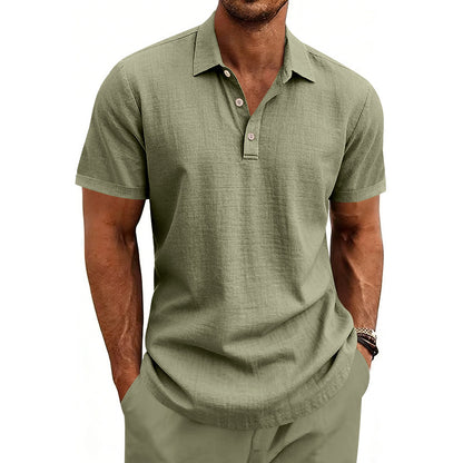 Men's Knit Short Sleeve Polo Shirt