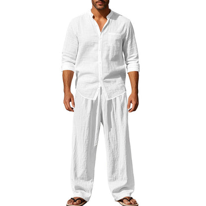 Men's Linen Shirt & Pants Set
