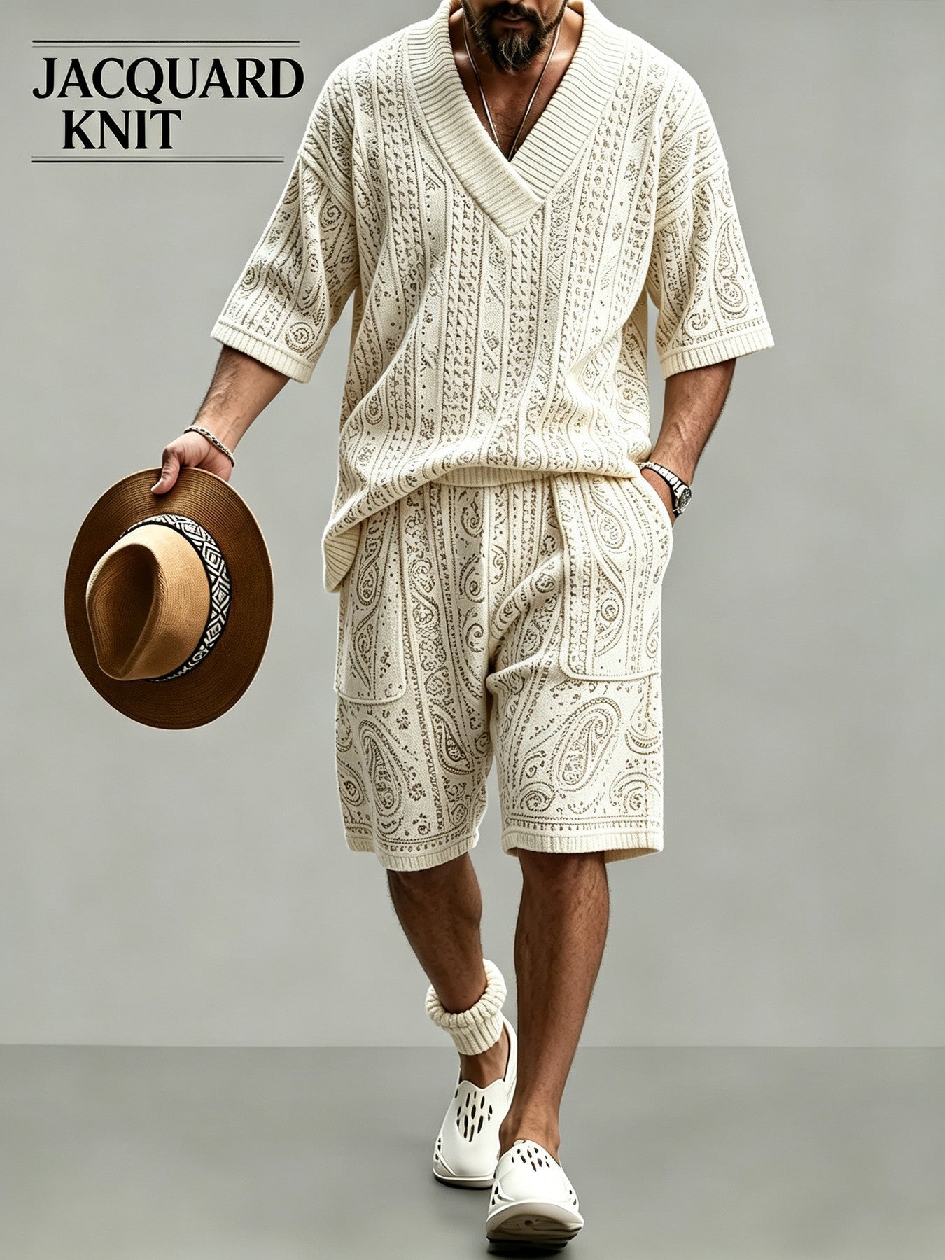 Men's Short Sleeve Shirt & Shorts Set