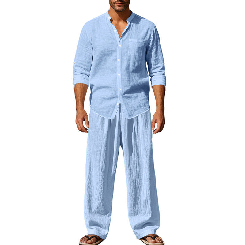 Men's Linen Shirt & Pants Set