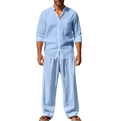 Men's Linen Shirt & Pants Set