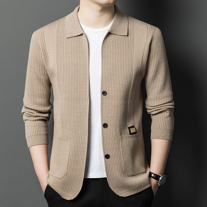 Knitted Cardigan Men's Sweater Jacket