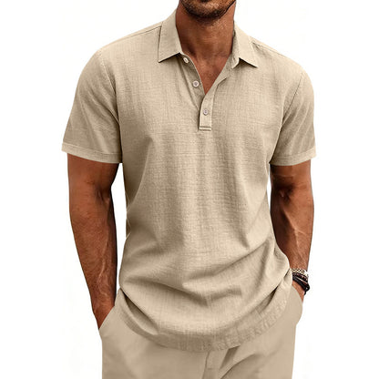Men's Knit Short Sleeve Polo Shirt