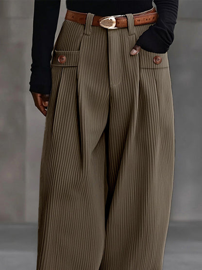 Vintage Corduroy Wide-Leg Pants