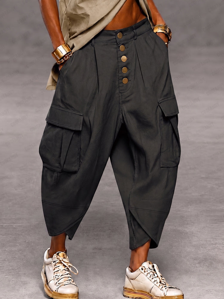 Casual Camouflage Print Cargo Harem Pants
