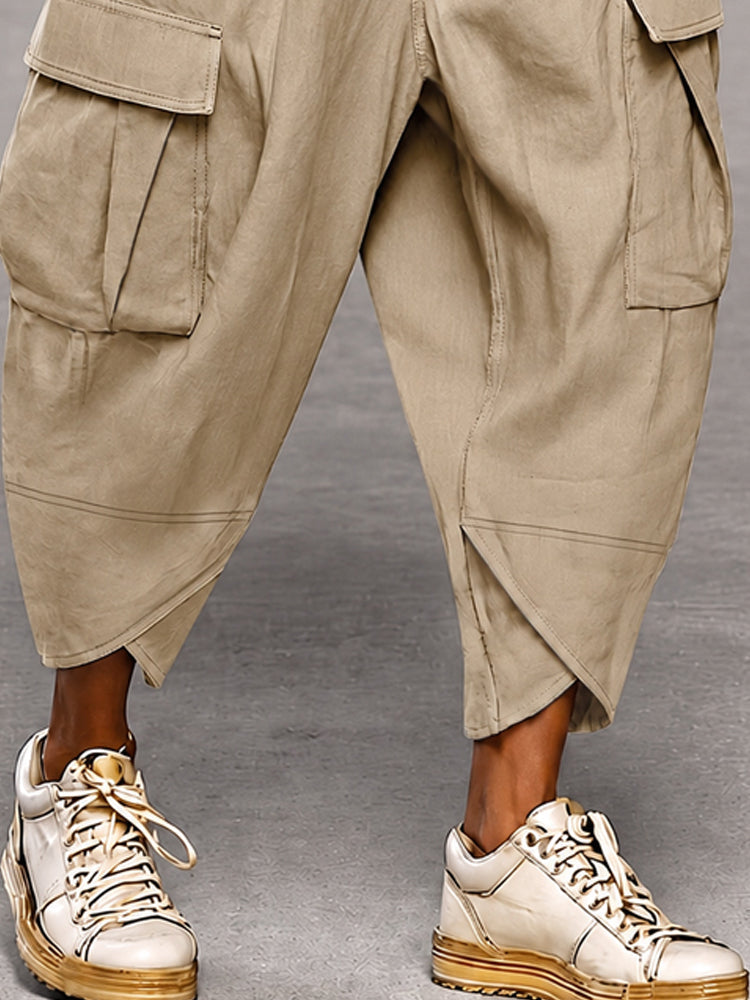 Casual Camouflage Print Cargo Harem Pants