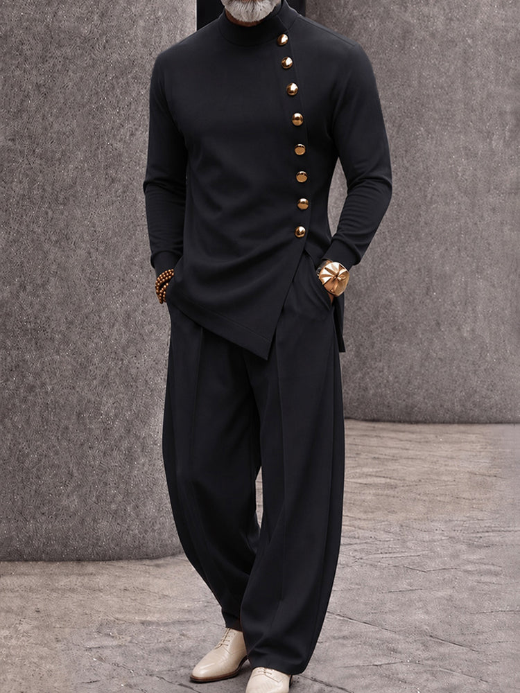 Modern Tailoring Refined Button Design Matching Set