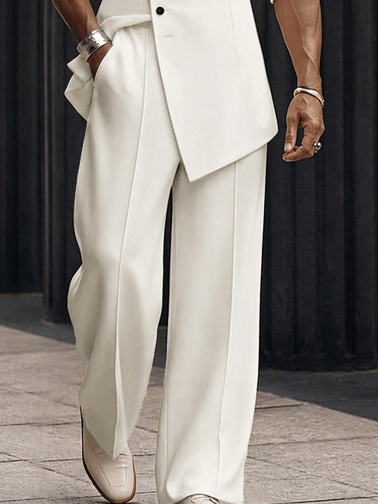 Modern Asymmetric Tailored Two Piece Set