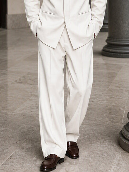 Smart Casual Hidden Placket Jacket Pants Set